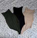 Боді жіночий Zara зелений , бежевий