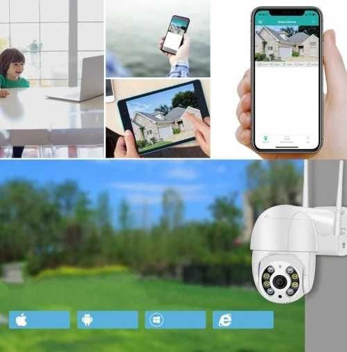kamerę zewnętrzna obrotową WiFi o rozdzielczości 5 megapikseli