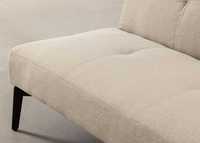 Sofá cama de 2 lugares em tecido - creme bege