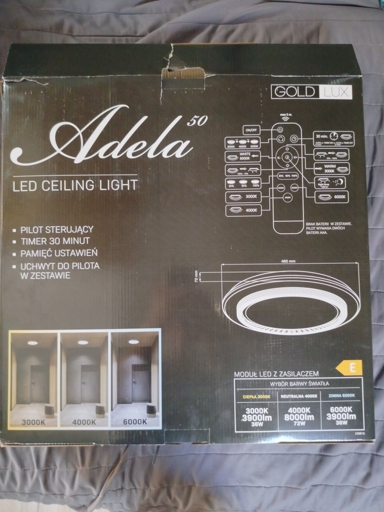 Lampa ledowa Adela 50 plafon LED 72W