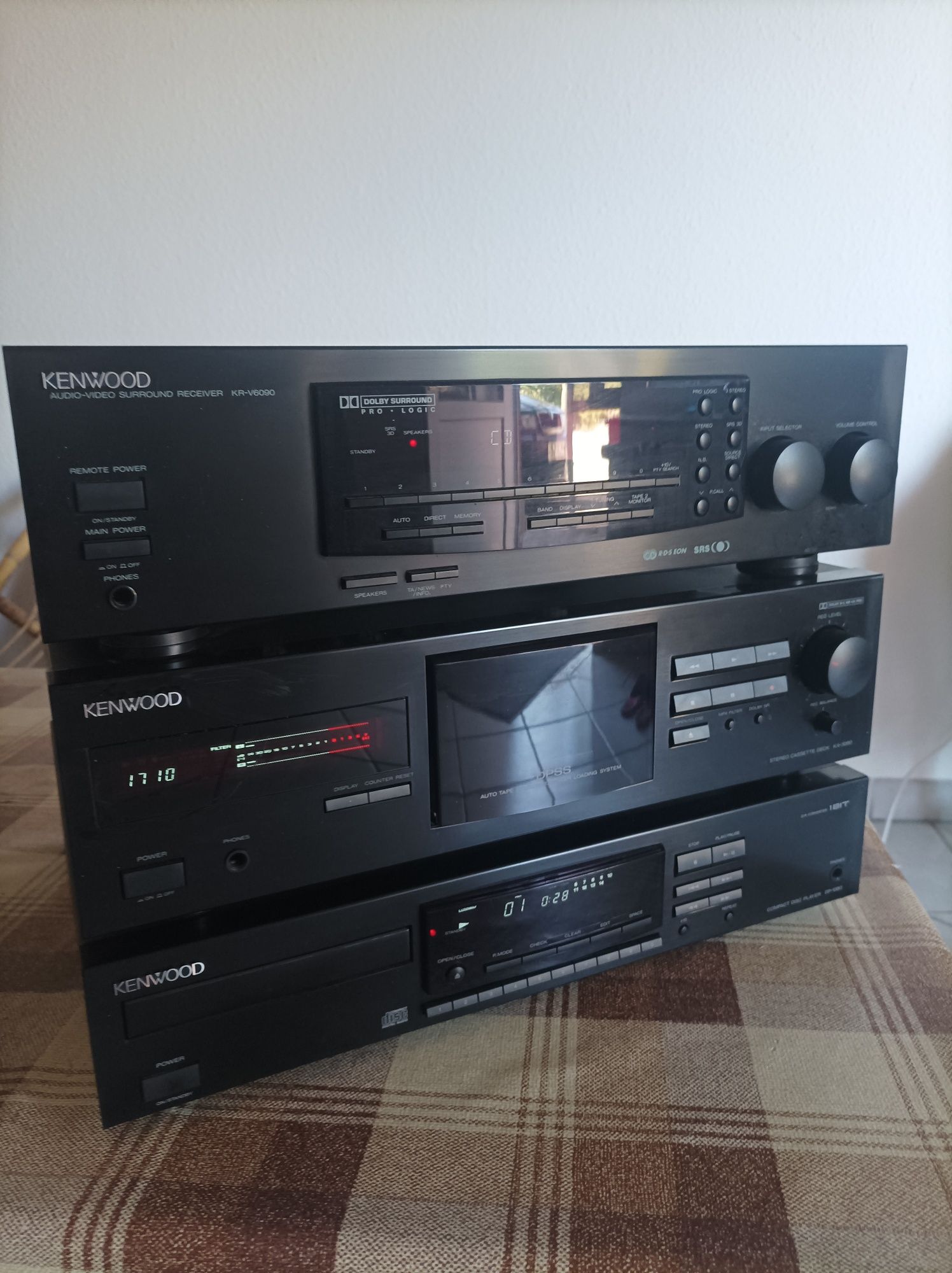 Wieża Kenwood 5,1-KR-V6090,KX-3080,CD -DP1080