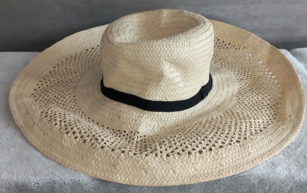 Piękny kapelusz H&M, duże rondo, na lato, stan bdb. -.