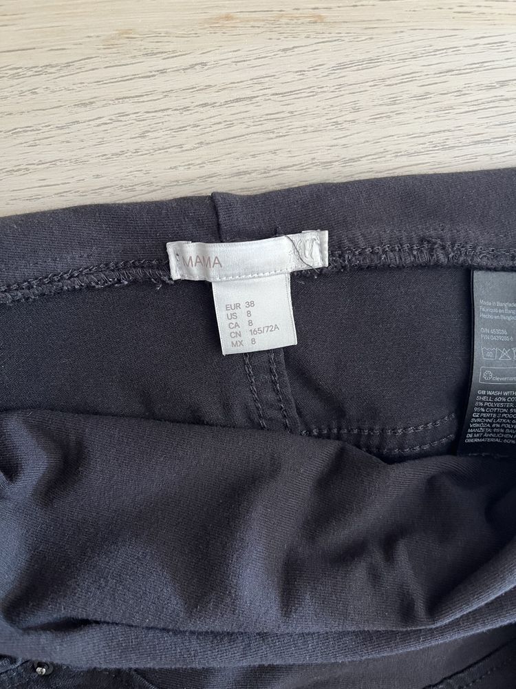 Spodnie ciążowe hm H&M mama 38 M czarne