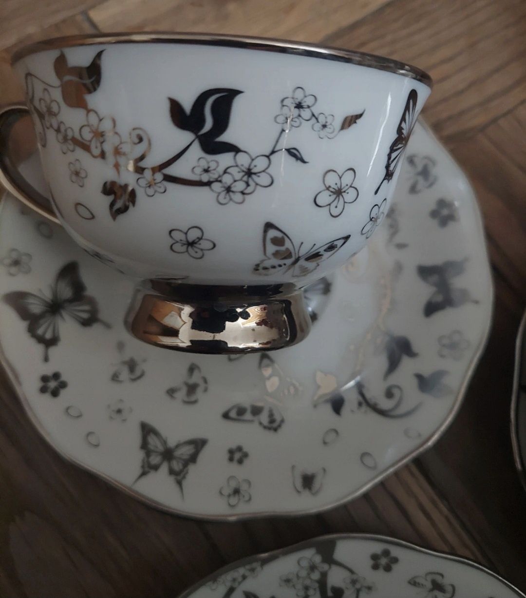 Yamasen porcelana japońska 6x filiżanka ze spodkiem