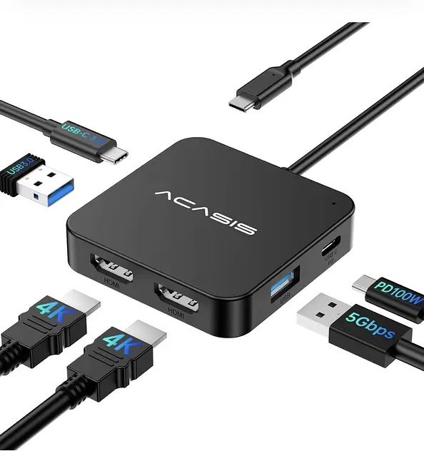 Адаптер HDMI Acasis USB C Hub Dual HDMI (2ft) HC31-2H60 Адаптер