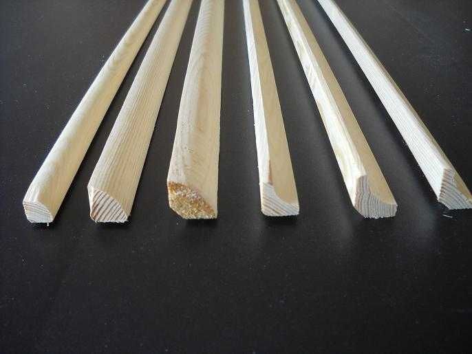 Listwy wykończeniowe drewniane kątowniki ćwierćwałki płaskowniki drewn