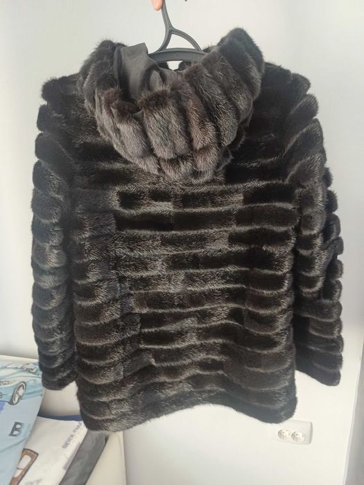 Шуба з хвостиків норки