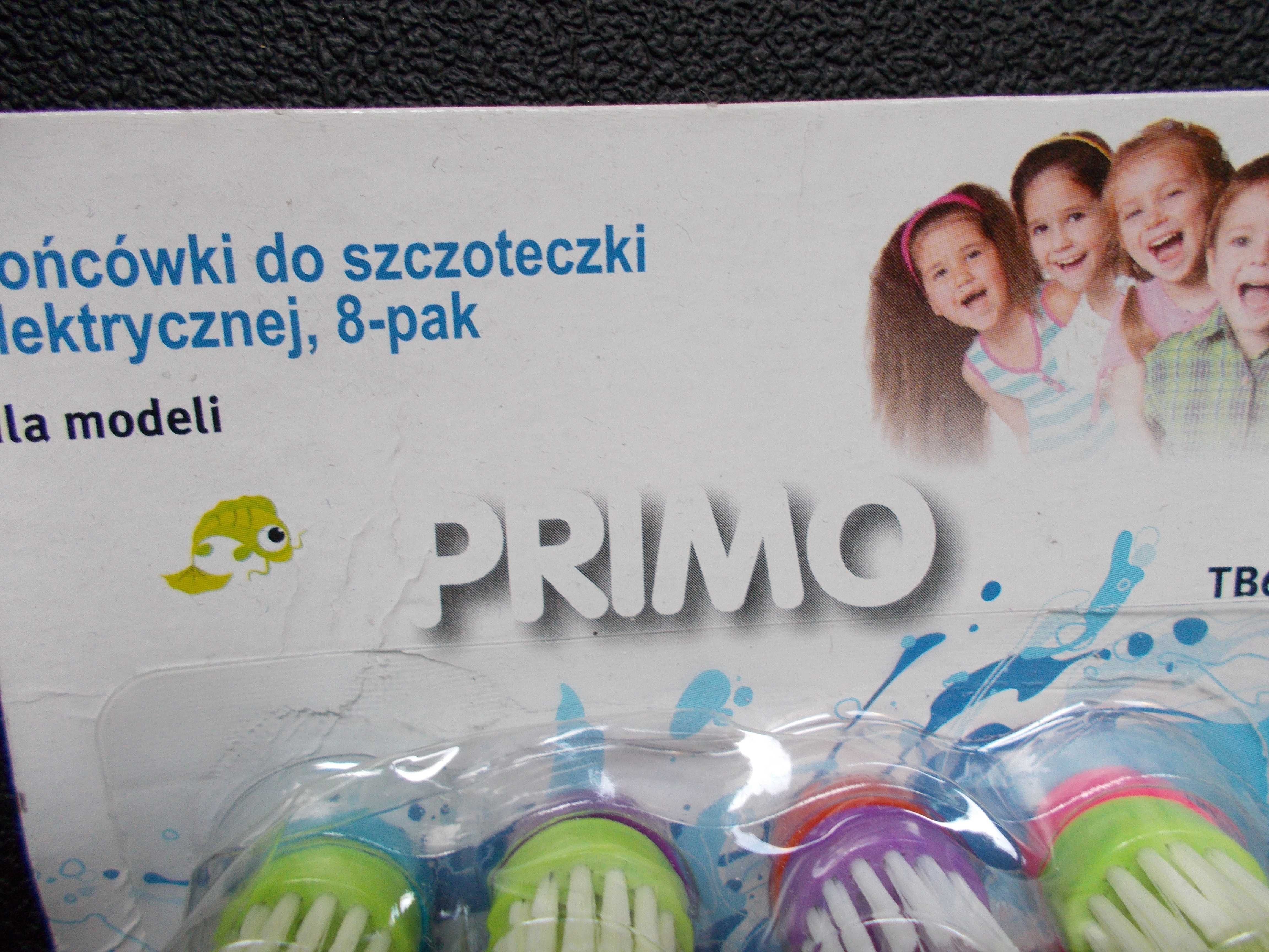 końcówki do szczoteczki elektrycznej dla dzieci Primo 8 sztuk