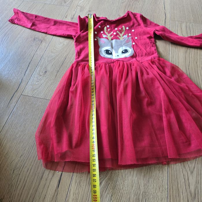 Sukienka kappalah 98 104 bawełna cotton długi rękaw sesja święta