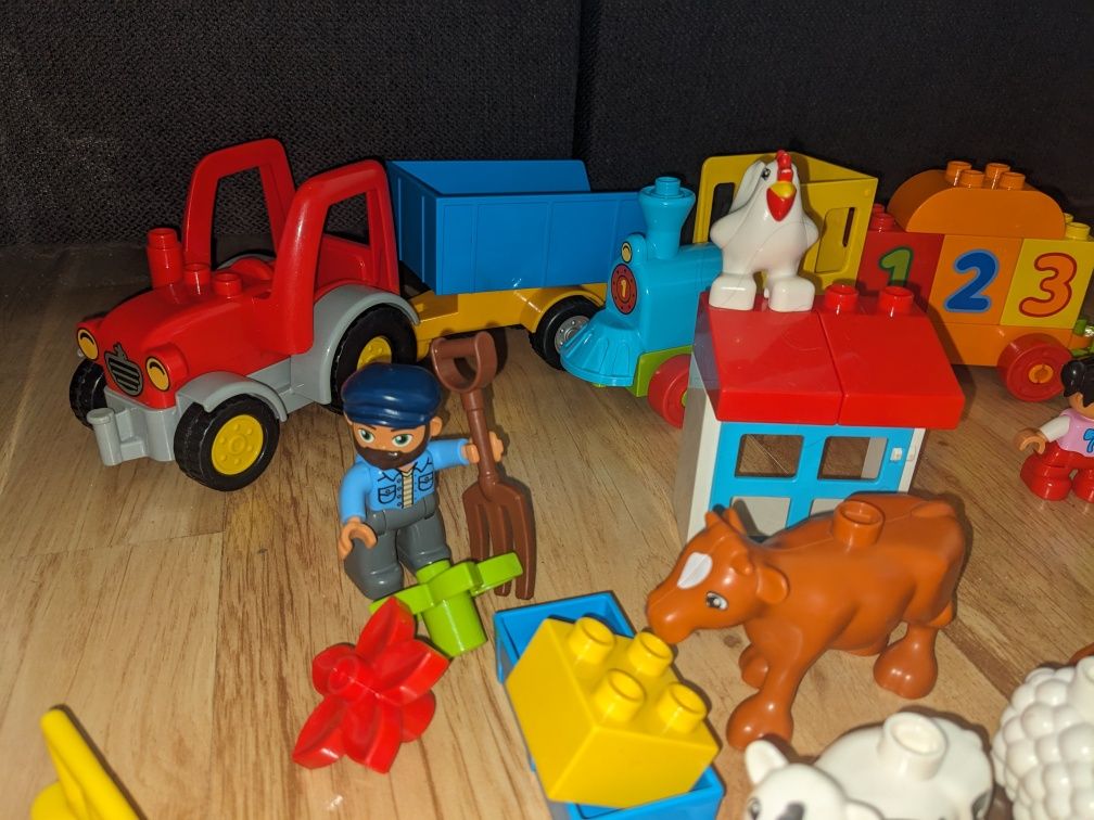 Lego Duplo duży zestaw klocków policja pociąg traktor