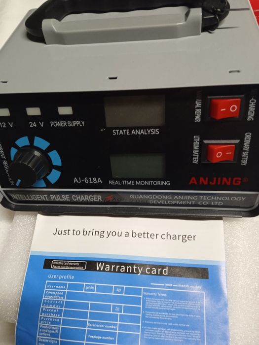Зарядное устройство ANJLING AJ 618A, 12в-20а 24в 15а автомат