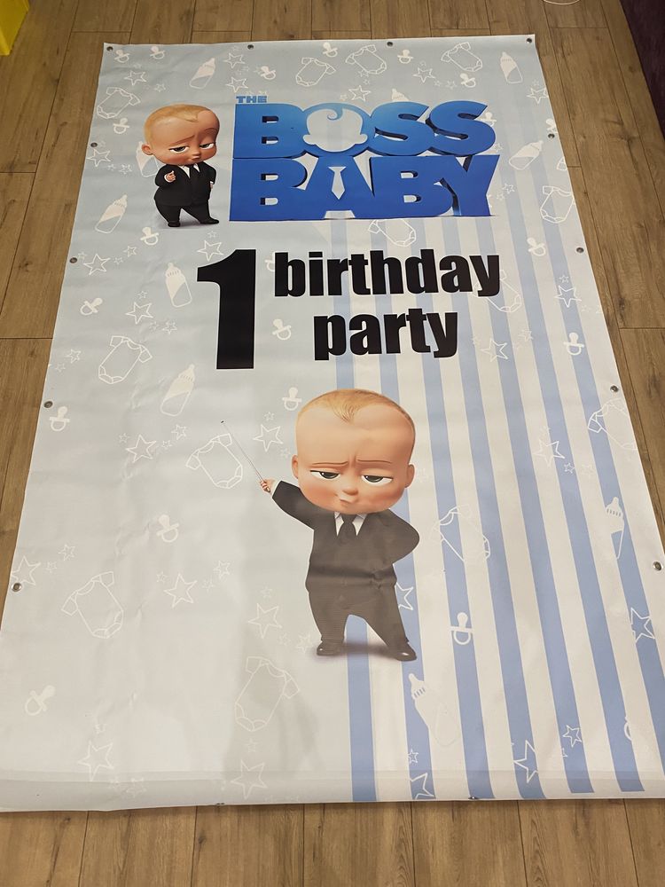 Банер на день народження baby boss, 1 рік