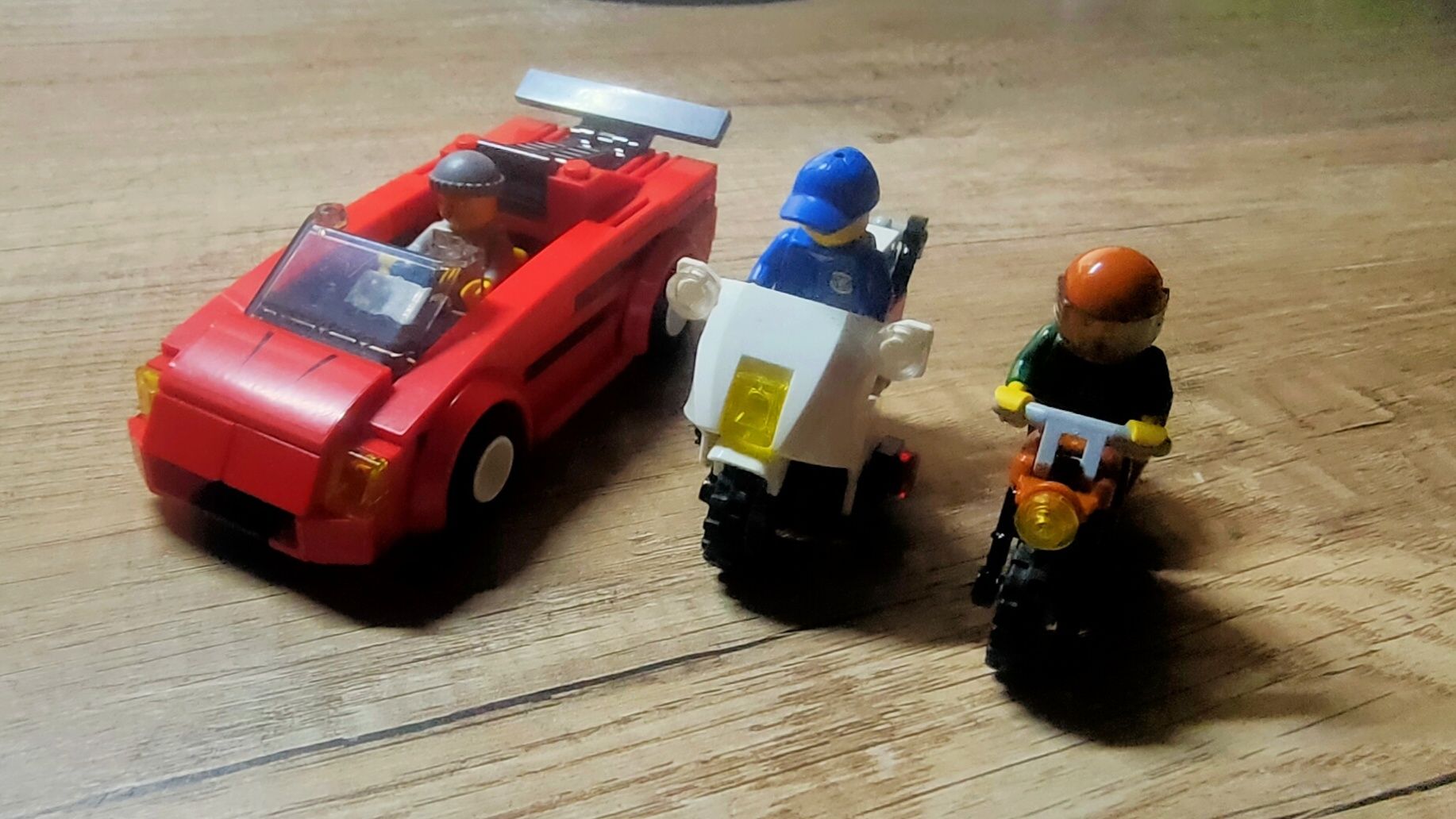 LEGO city mix policja motory samochód sportowy
