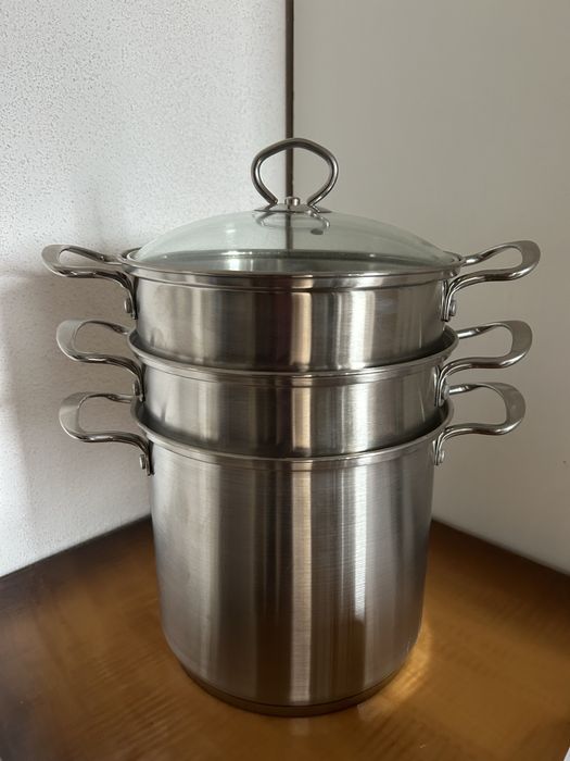 STARKE Garnek do Gotowania na Parze 5L Indukcja INOX 18/10