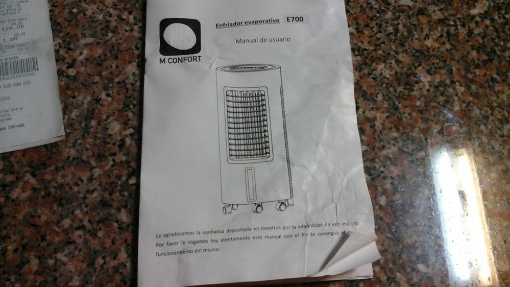 Evaporizador refrigerador E700 e base de duche