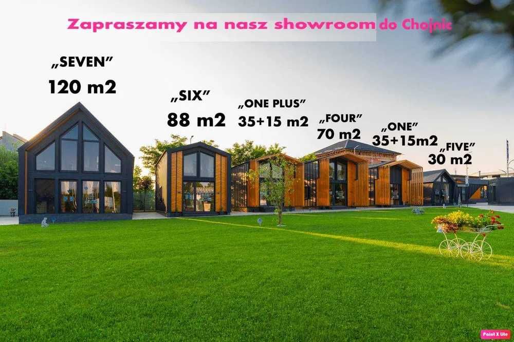 Dom 5x7 poddasze całoroczny 70 m2 energooszczędny drewniany MTB FOUR