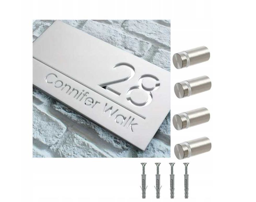 Tabliczka Adresowa Na Adres Posesji Dom Mieszkanie Zewnętrzna 29x59cm