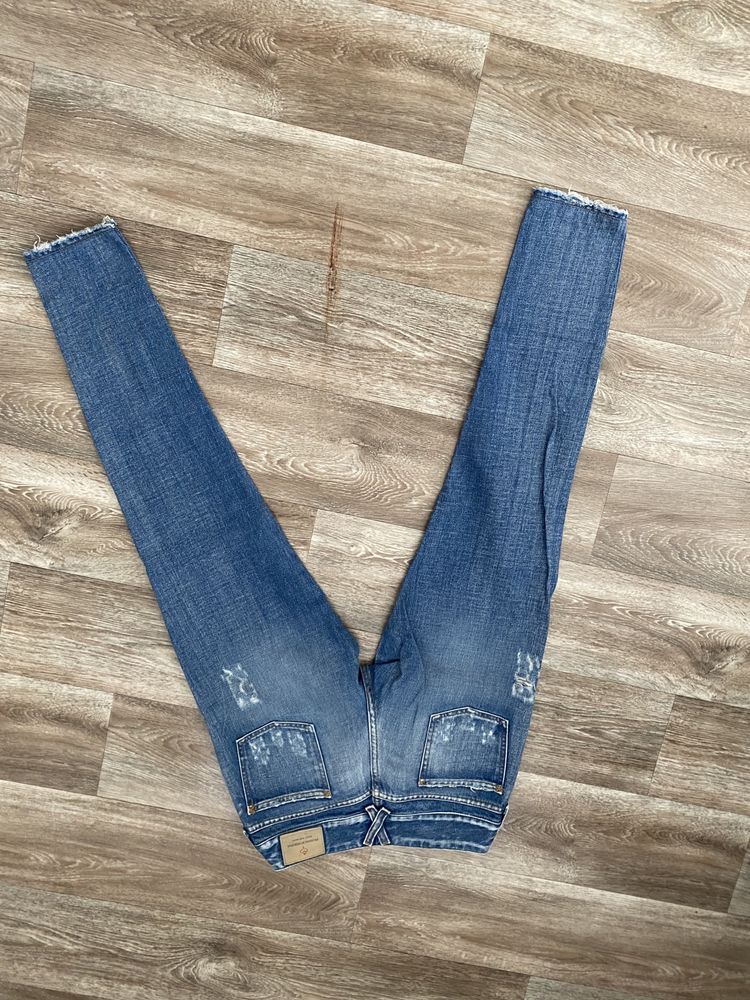 True vintage spodnie jeansy dżinsowe straight wide leg dzwony