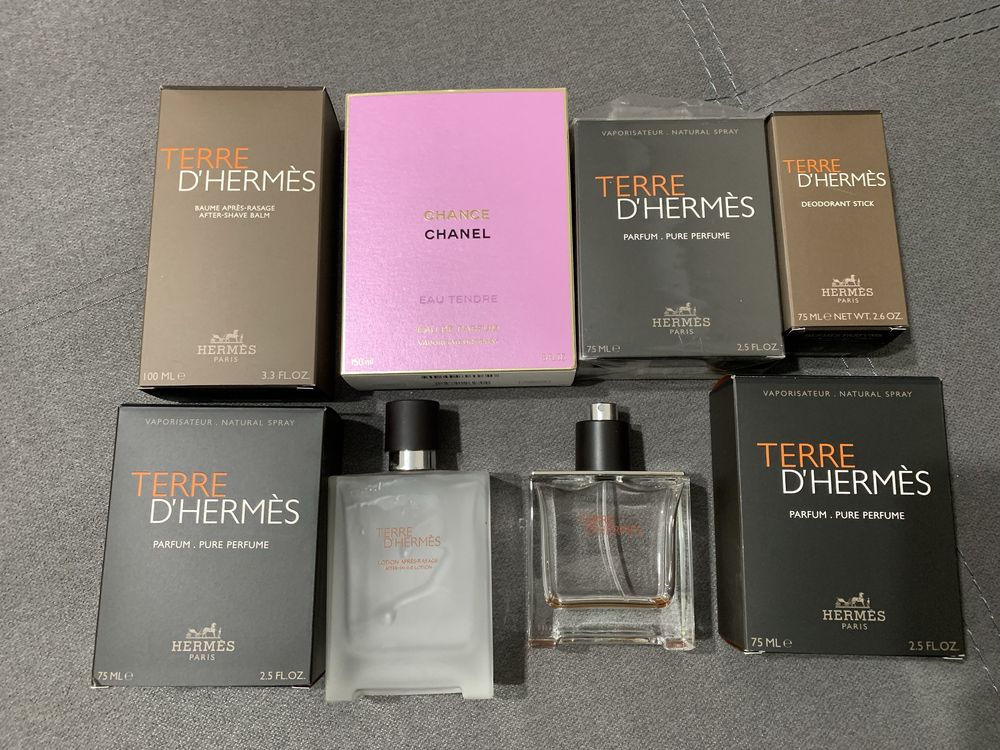 Hermes Chanel оригинальные коробки флакон упаковка