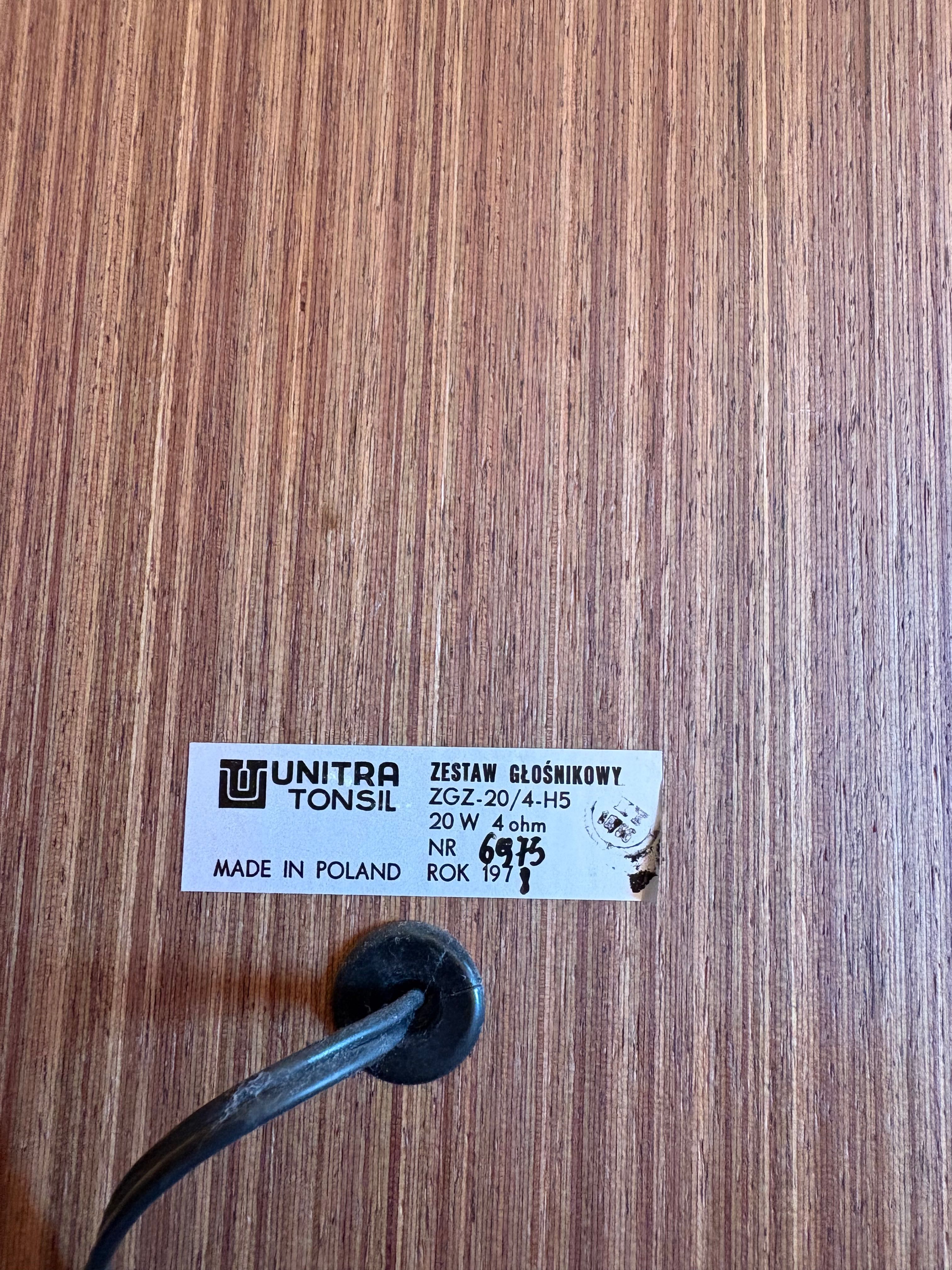 Kolumny Unitra Tonsil ZGZ 20/4-H5 bardzo dobry stan