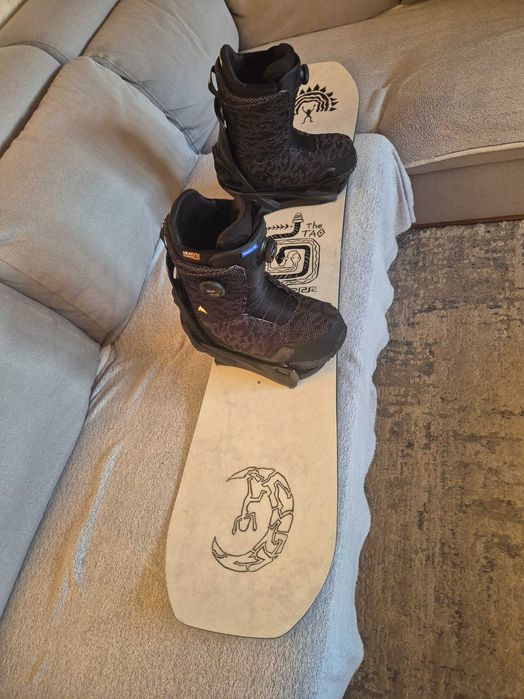 Zestaw snowboardowy buty + wiązania BURTON roz 42,5 + deska DRAKE  145