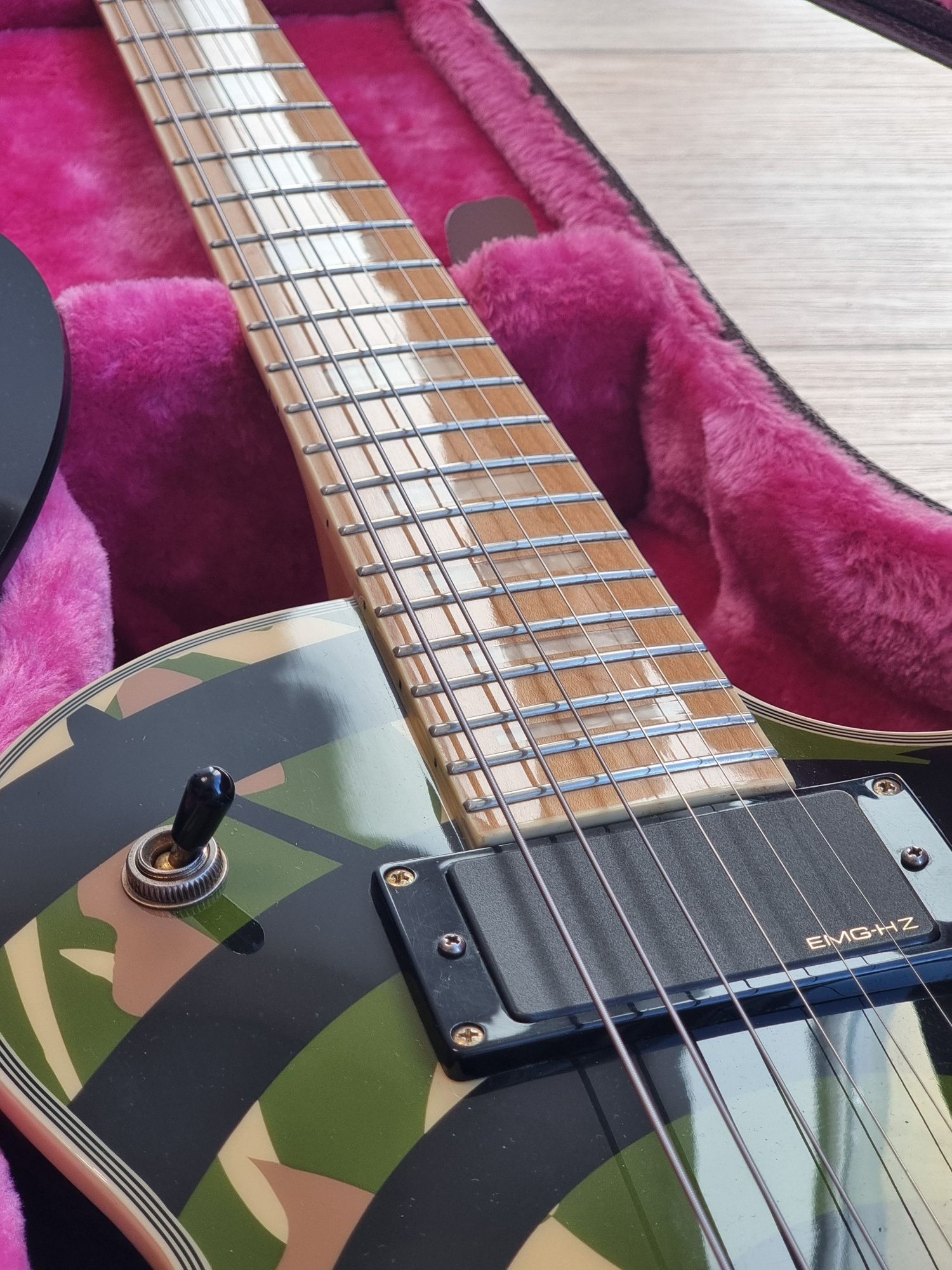 Epiphone Zakk Wylde Les Paul Custom Camo EMG BLS 2009 Korea gitara