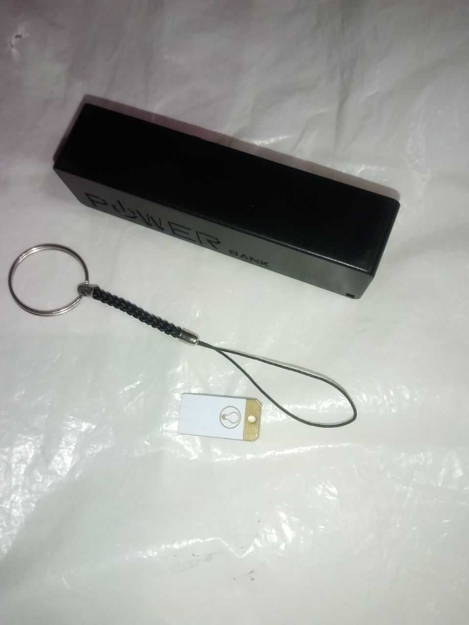 Повербанк мини 2000 мАч 1 А и светодиодный USB фонарик 5В, комплект