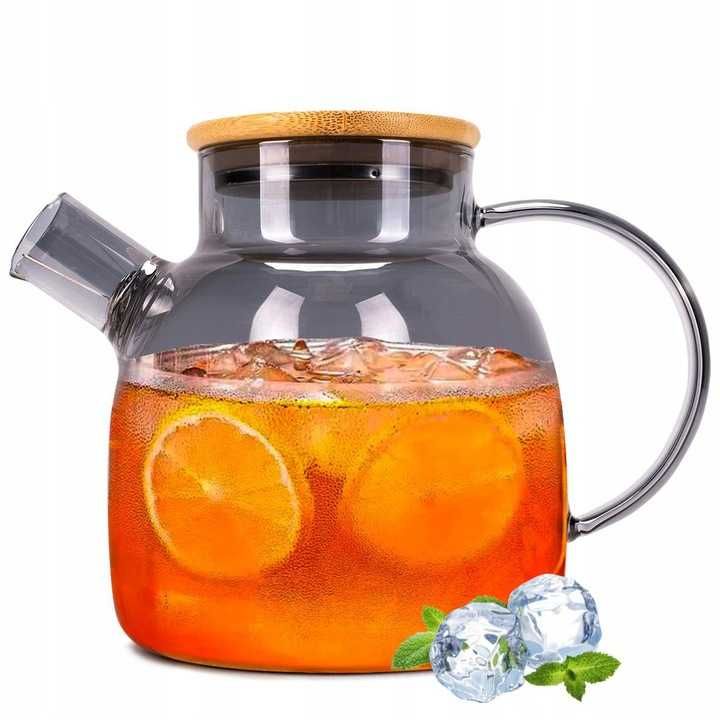 Szklany dzbanek zaparzacz do herbaty kawy napojów 1,5L Powystawowy
