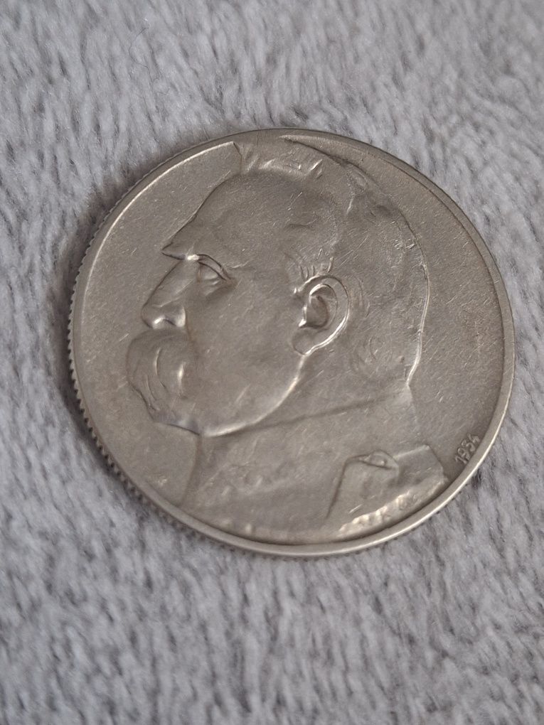 Polska - II RP - 5 złotych - Józef Piłsudski 1934 - Orzeł St