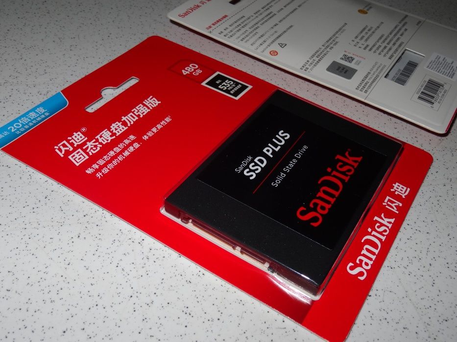 SSD диск SanDisk SSD Plus 480GB 2.5" SATAIII (SDSSDA-480G-Z26). Новый.