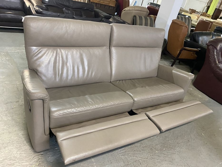 Sofa kanapa z funkcją relax nierozkładana skórzana wygodna FV DOWÓZ
