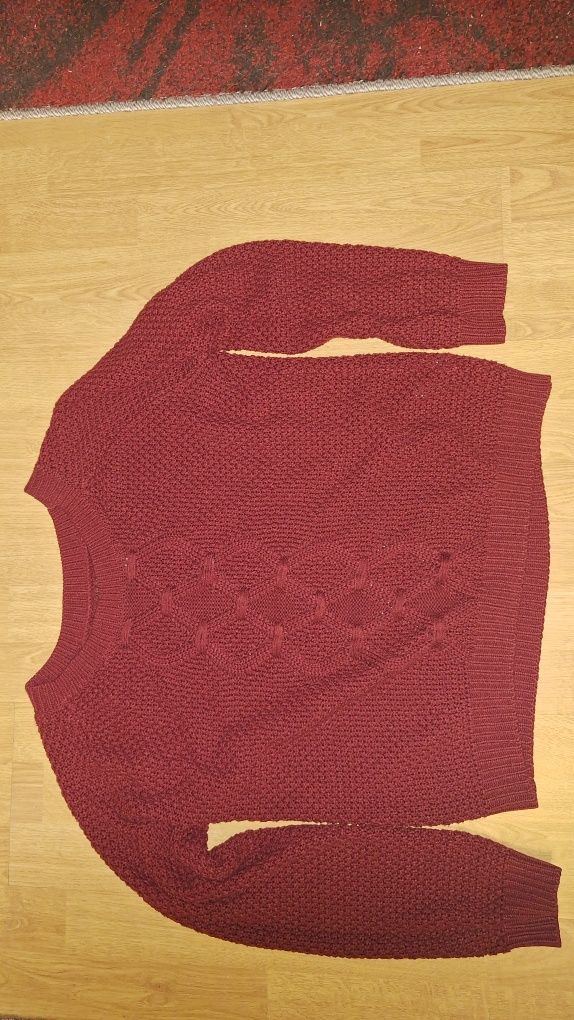 Sweter burgundowy XXL