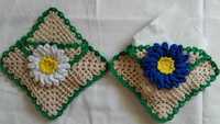 Saquinhos de crochet para guardanapos