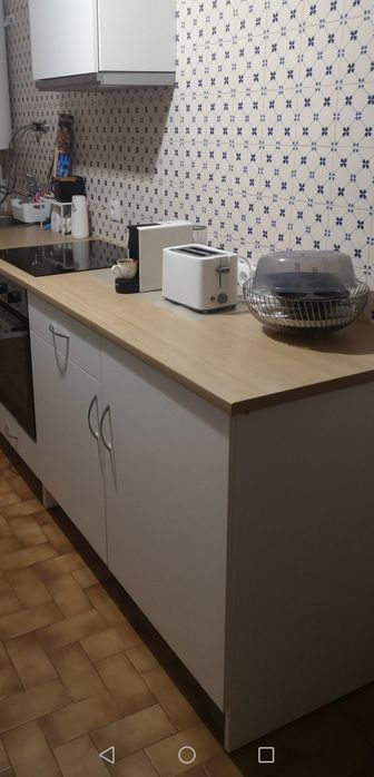 Armário baixo c/2 portas e gaveta, branco, 120 cm