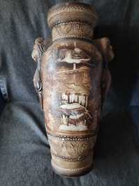 Огромная напольная ваза в римском стиле со львами и картиной,подписью