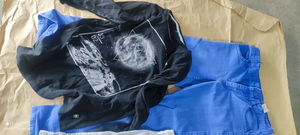 używane ubrania ciuchy spodnie bluzka dla chłopca rozm 140