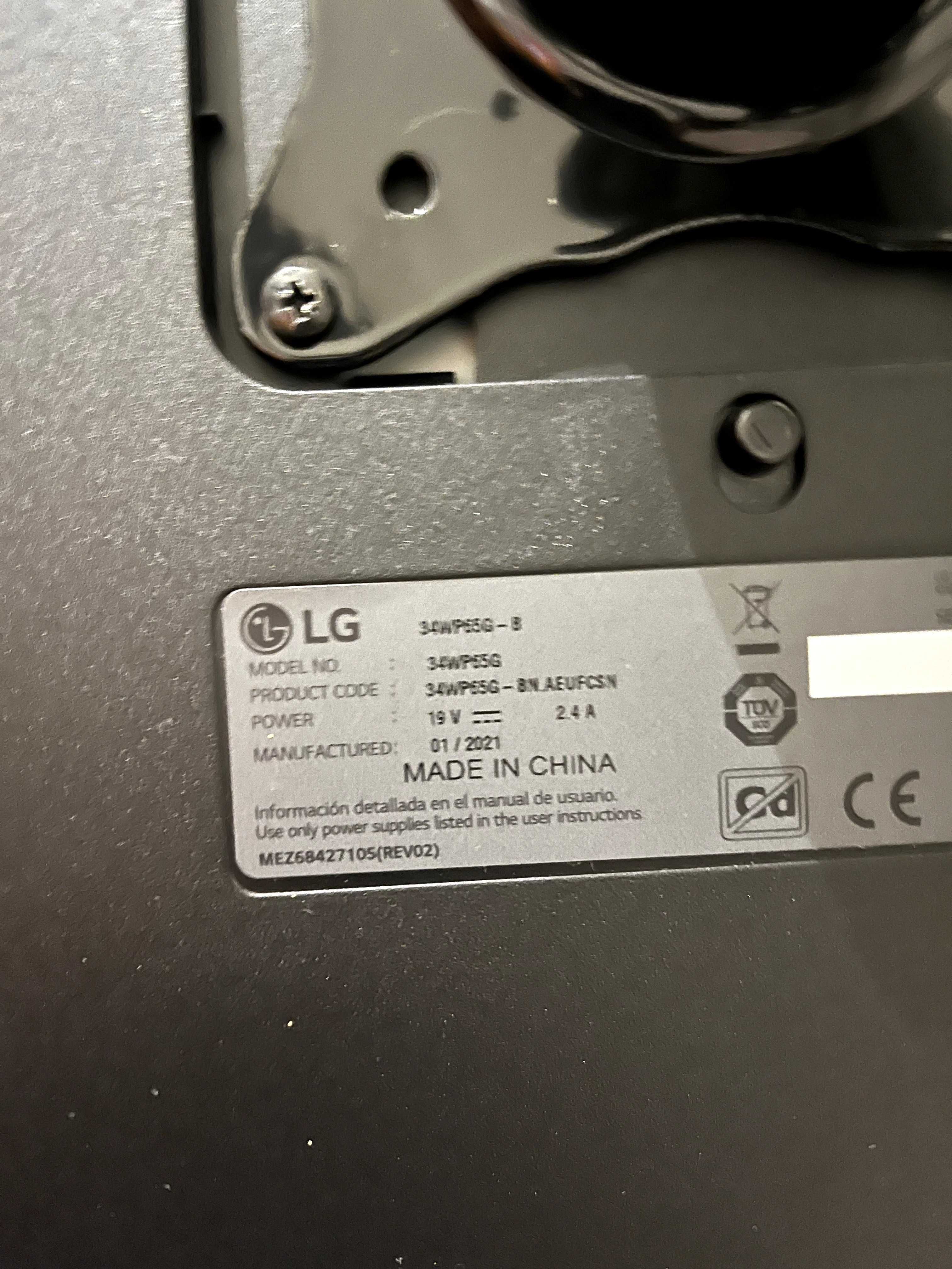 Monitor LG 34" 34WP65G-B 34" LED IPS UltraWide FullHD FreeSync