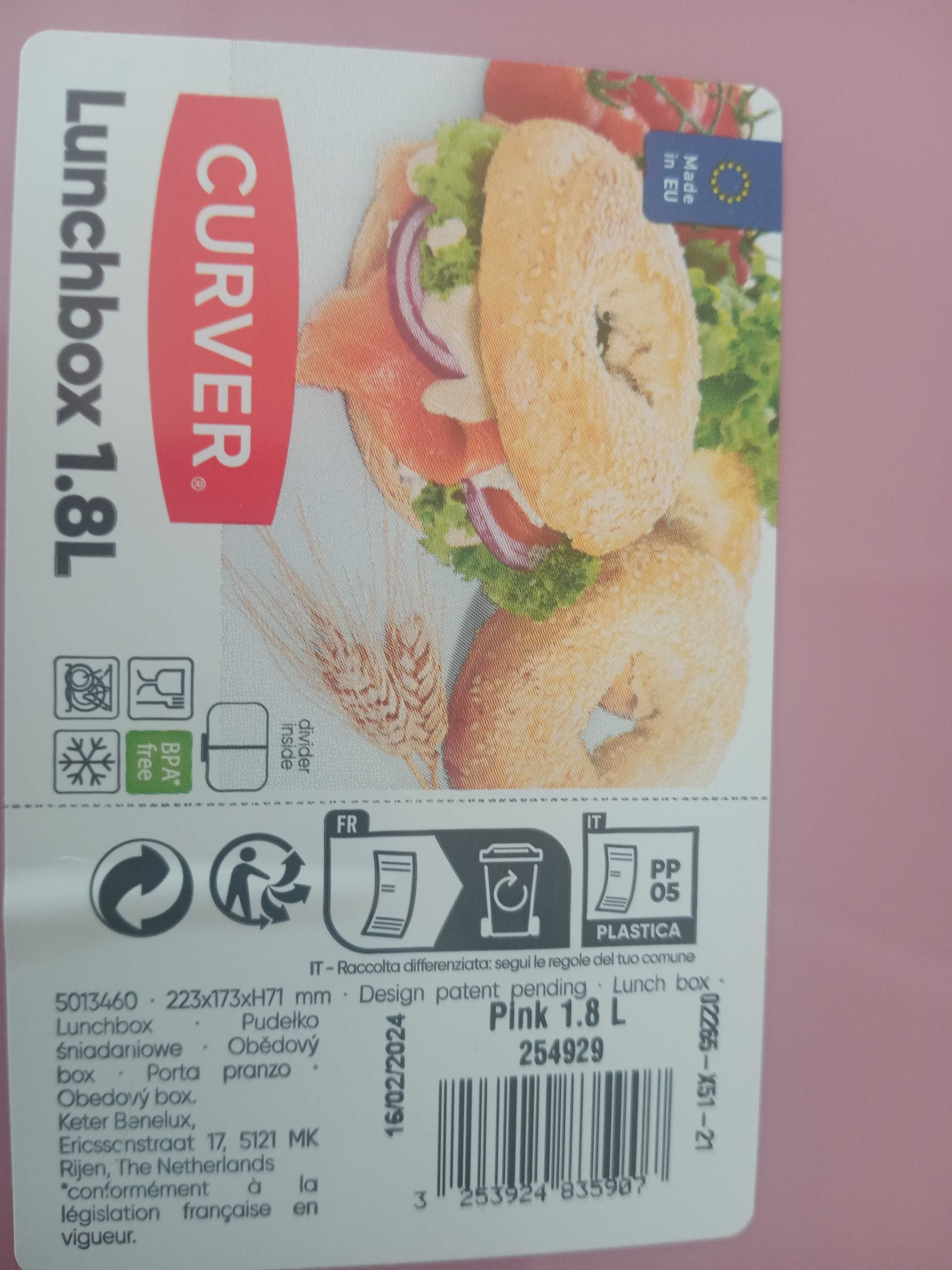 Pojemnik lunchbox CURVER różowy