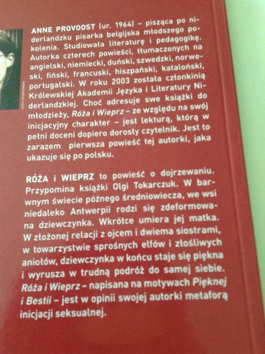 RÓŻA I WIEPRZ autorka ANNE PROVOOST dojrzewanie Piękna i Bestia NOWA