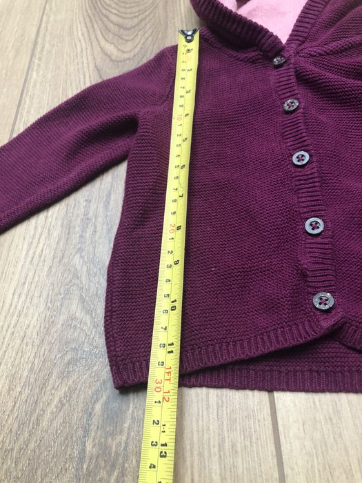 Śliwkowy sweterek z bawełny