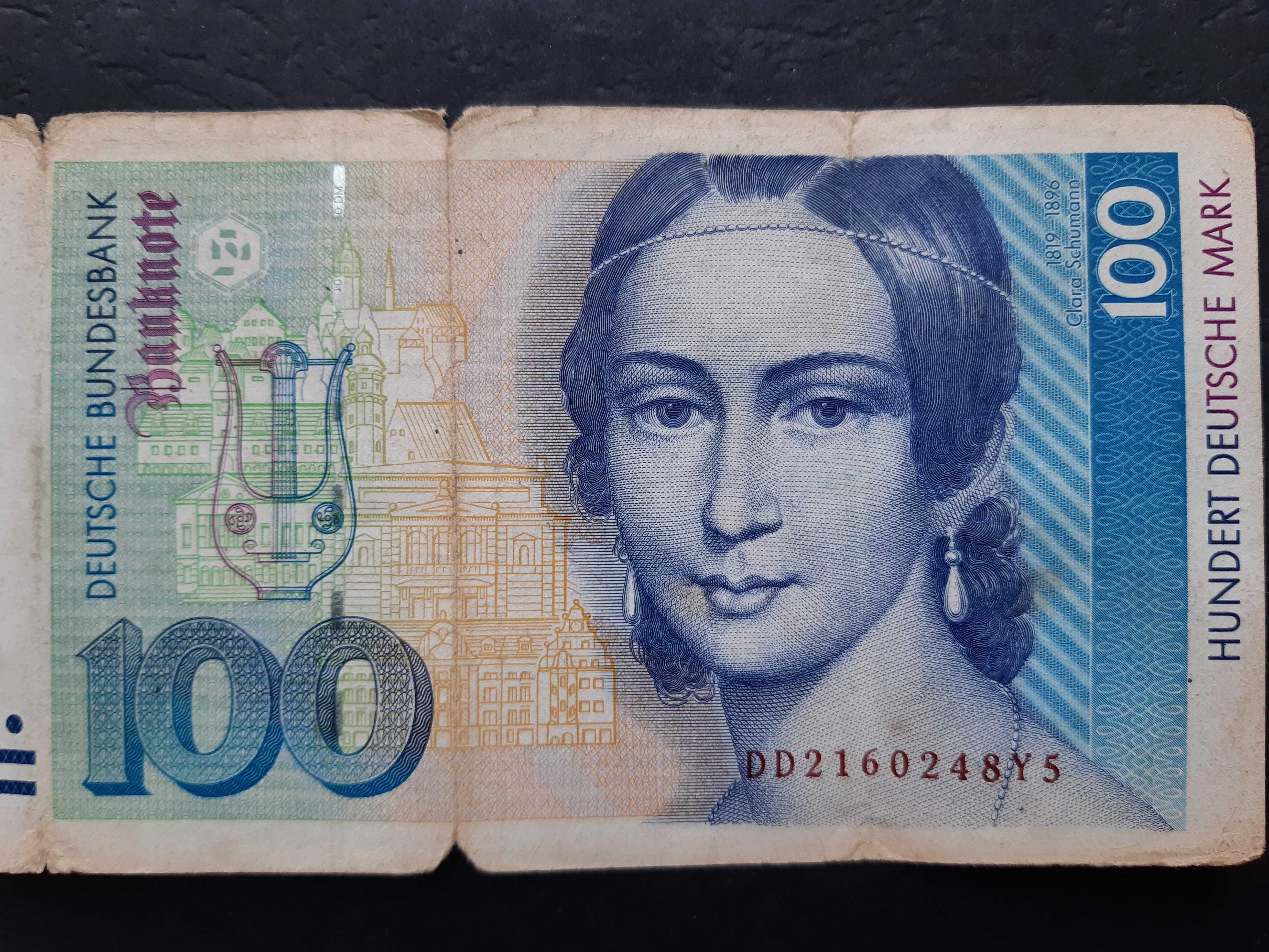 100 немецких марок ФРГ банкнота Федеративная Республика Германия 1991