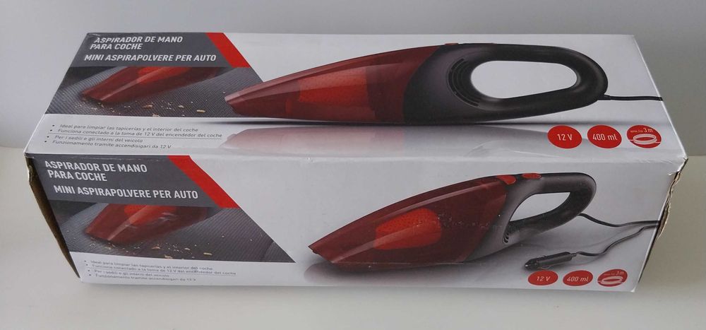 Aspirador de mão 12V para carro