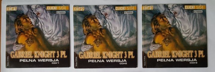 Płyty z grą GABRIEL KNIGHT, 3 płyty CD