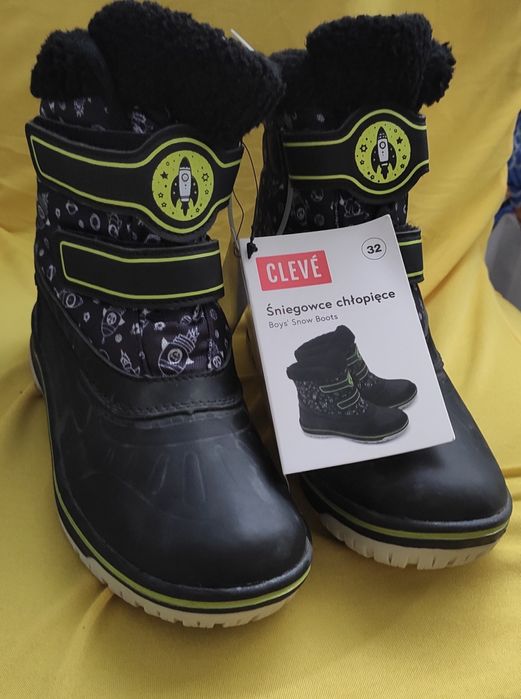Nowe Buty zimowe kozaki śniegowce chłopiec 32 cleve