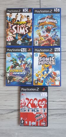 Gry ps2,sonic,the sims,power rangers, singit