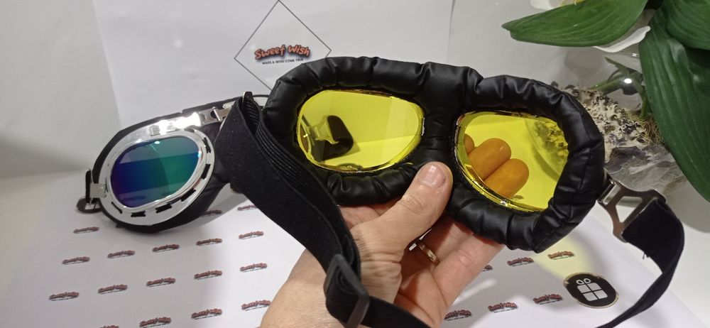 Óculos tipo aviador para capacete