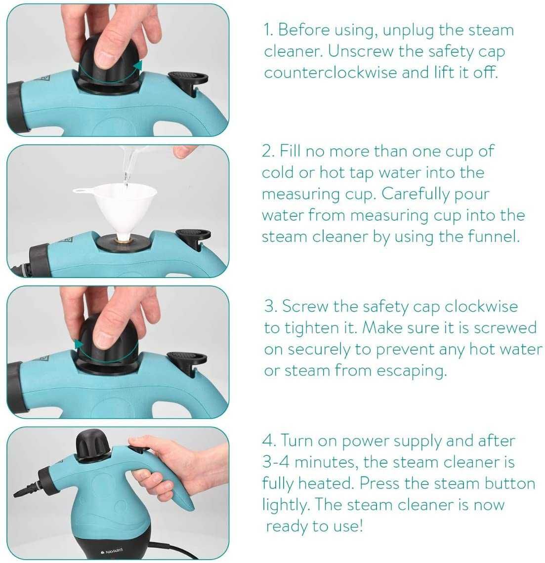 Wielozadaniowy elektryczny odkurzacz parowy myjka ciśnieniowa 360 ml