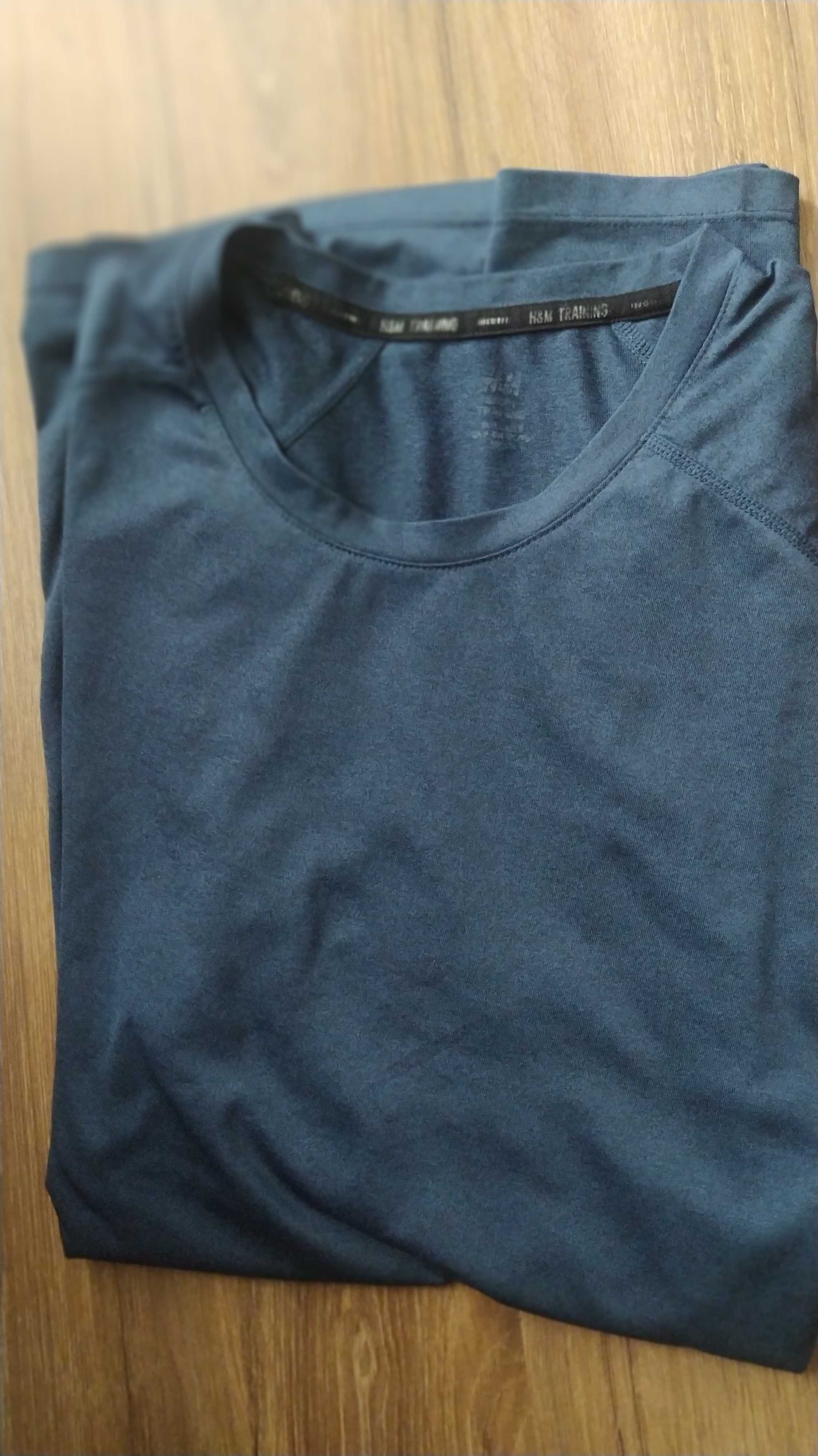 T-Shirt koszulka sportowa chłopięca rozmiar S ciemno niebieska H&M
