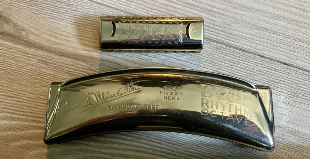 Zestaw 5 harmonijek ustnych m.in.Hohner, Borrah Minevitch.
