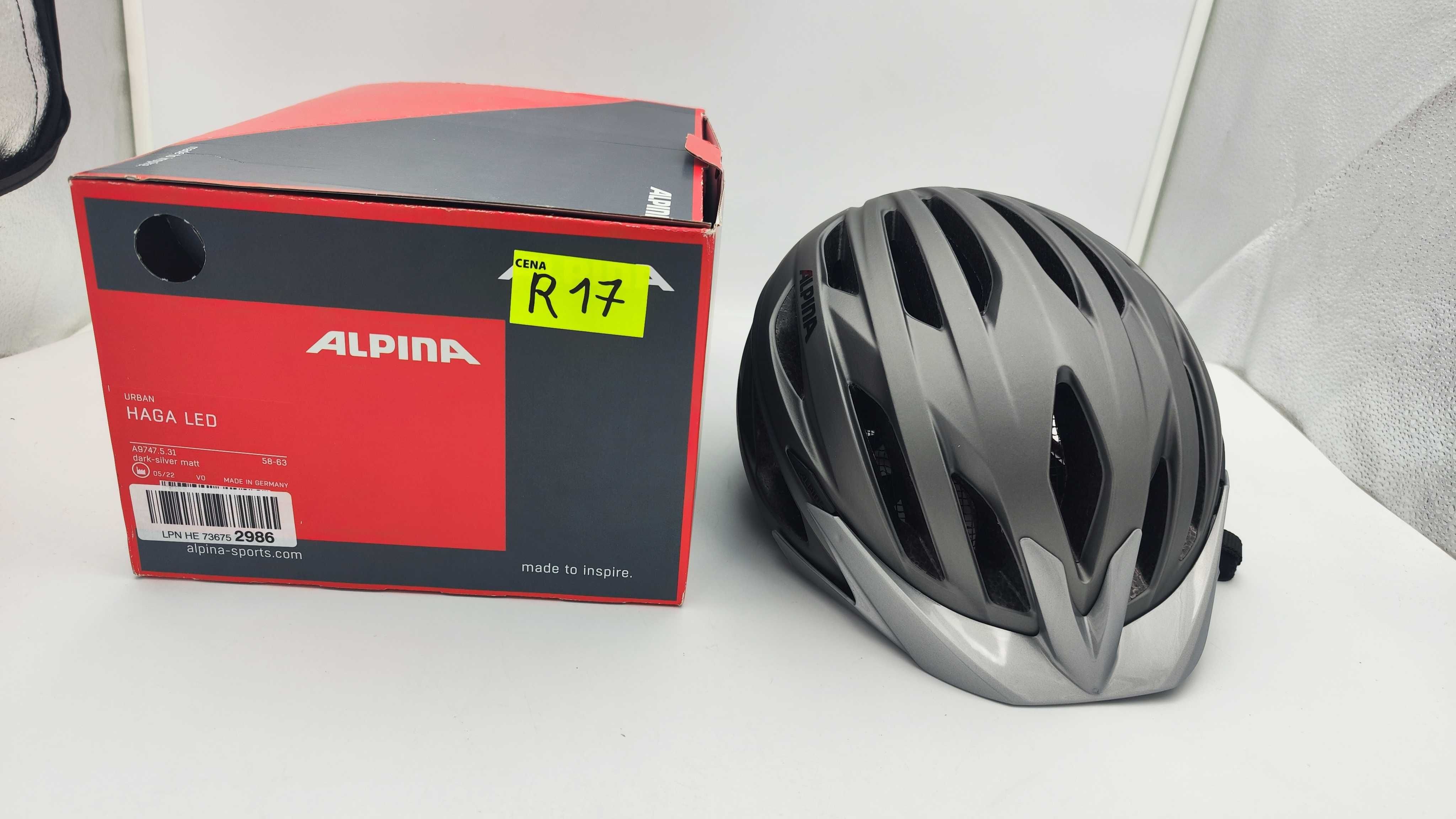 Kask Rowerowy Alpina Haga Led r. XL 58-63 cm (R17)